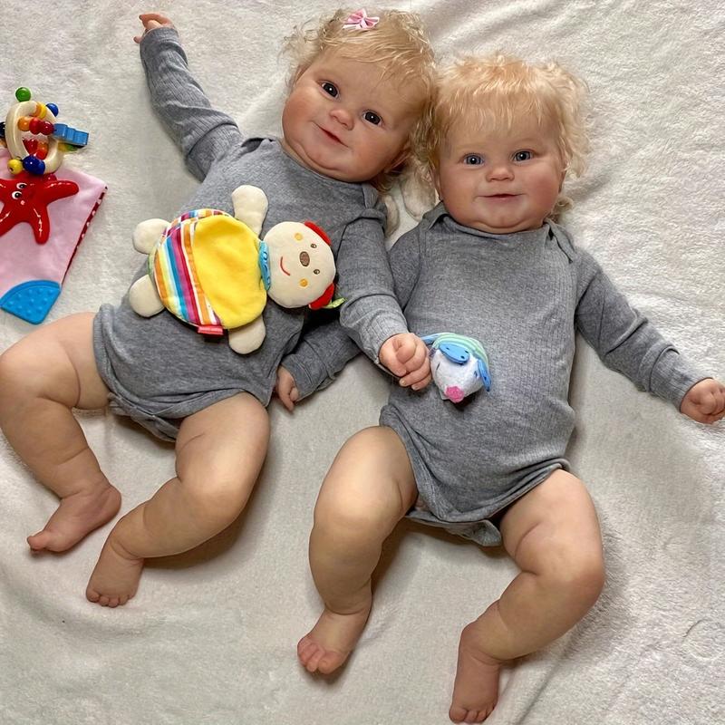 reborn babydoll,19 Inch Reborn Dolls, Soft Touch Doll, Lifelike Realistic Doll With Veins Hand Rooted Hair, Newborn Baby Doll- Halloween Christmas Gifts (1 Baby Girl 2 Outfits Included)