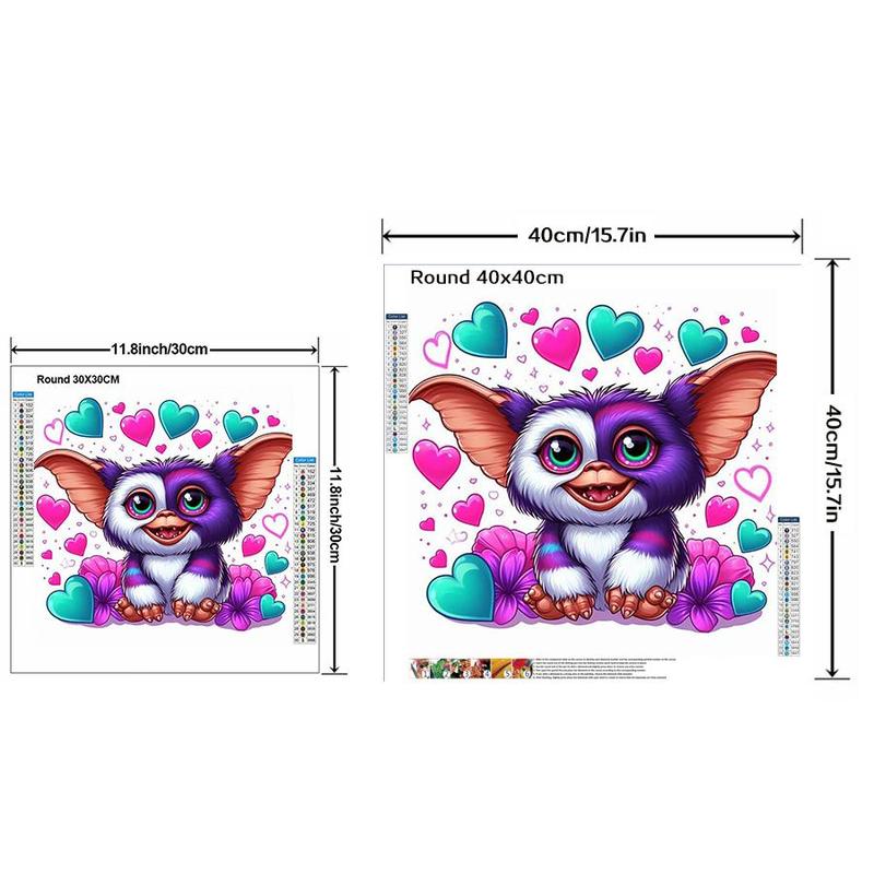 Cartoon Mogwai Pattern DIY Diamond Arts Colorful Painting Kit without Frame, DIY 5D Diamond Arts Colorful Painting Kit, Wall Art Decor for Home