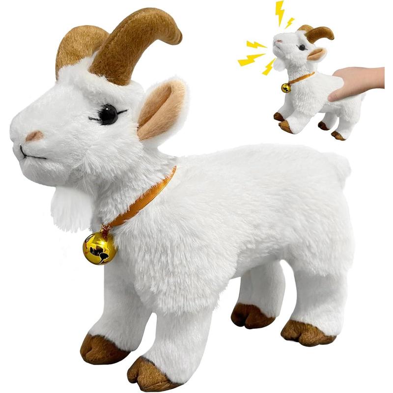 Screaming Goat Toy, Screaming Goat Plush Toy, Makes Fun Screaming Goat Sounds, Features Goat Bell, Fun Gift for Friends and Co-Workers