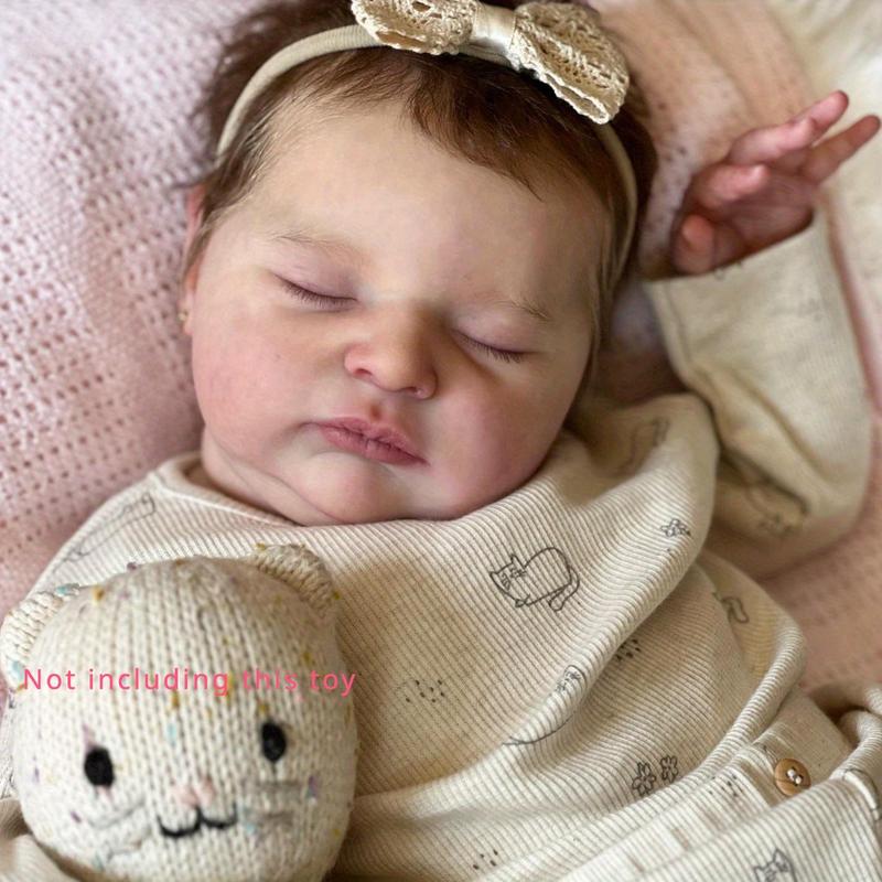 50CM Asleep Realistic silicone reborn doll,soft vinyl, perfect birthday Christmas Halloween gift Thanksgiving Day gift for girls boys gifts