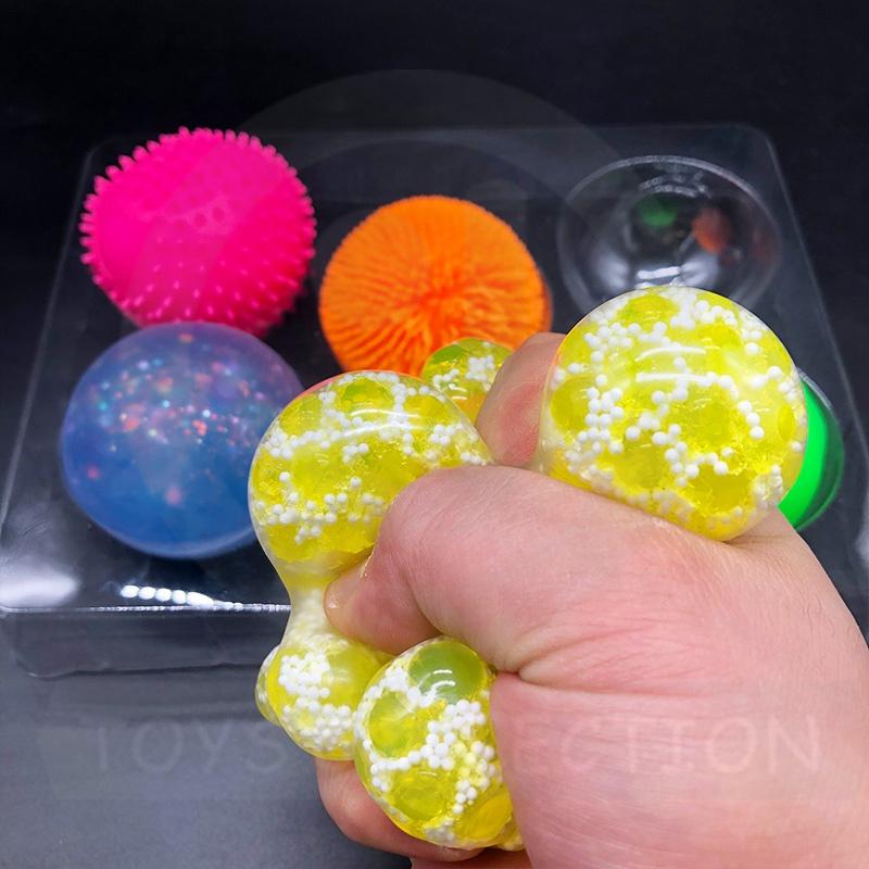 TPR Water Ball Fidget Toy Squeeze Stress Relief Ball with Colorful Beads for Kids and Adults Durable and Fun Sensory Toy for Relaxation and Anxiety Relief