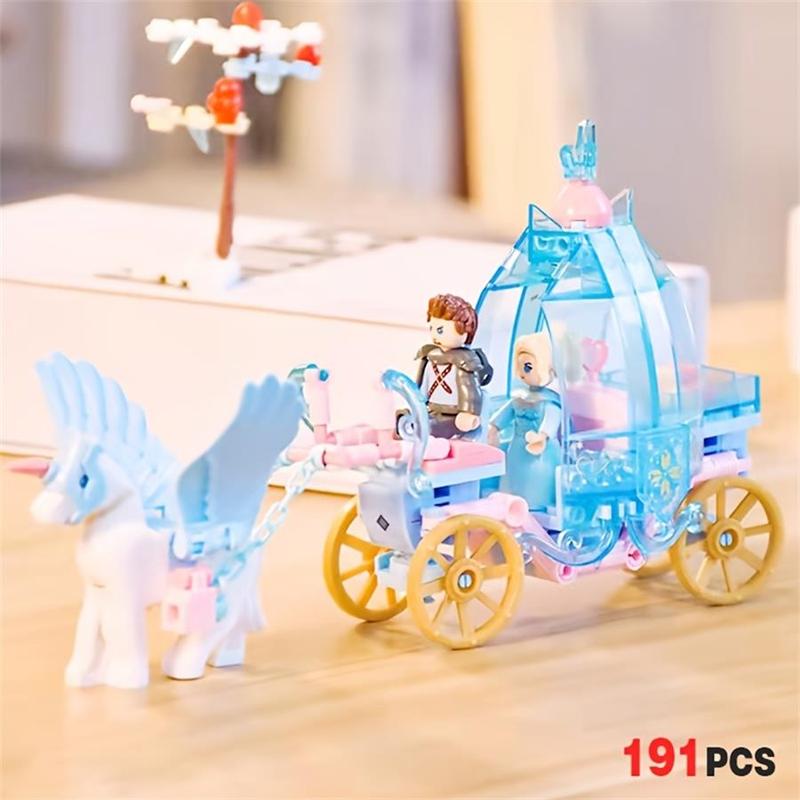 Ice castle building block puzzle toys, ice princess castle construction toys, ice castle building block toys, children's Christmas birthday gifts, Christmas gifts, Christmas Eve gifts