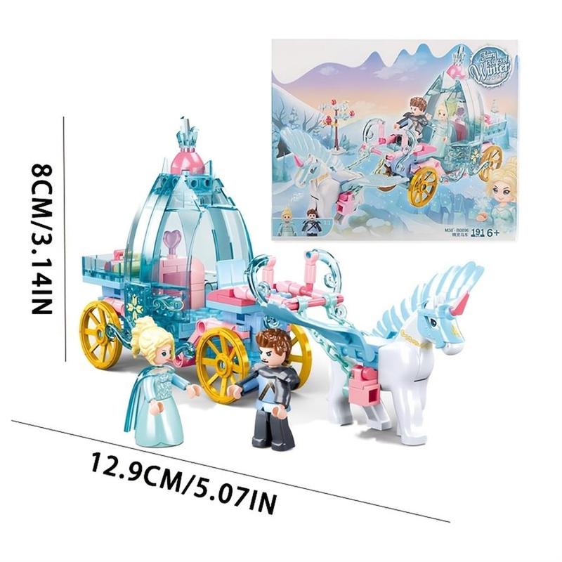 Ice castle building block puzzle toys, ice princess castle construction toys, ice castle building block toys, children's Christmas birthday gifts, Christmas gifts, Christmas Eve gifts