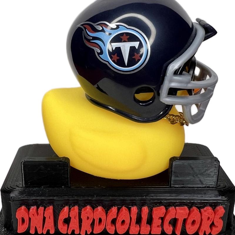 Collectible Rubber Duck Figurine with Sunglasses, gold chain, and football helmet