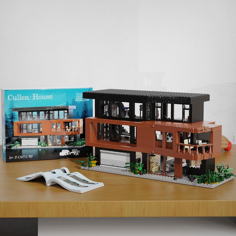 (864 pcs)Cullen House Building Blocks Set Collections model House , Realistic Details Inspired from the Classic Movie, Christmas Halloween Perfect Gifts for Kids and Fans