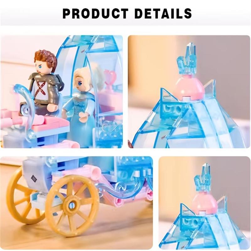 Ice castle building block puzzle toys, ice princess castle construction toys, ice castle building block toys, children's Christmas birthday gifts, Christmas gifts, Christmas Eve gifts