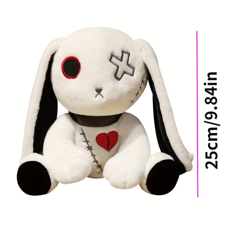 Spooky Gothic Bunny Stuffed Crazy Rabbit Plush Toys, Spooky Gothic Bunny Stuffed Animal Cute Horror Dreadful Bunny Doll, For Halloween Christmas Valentines Birthday Gift Easter Gift