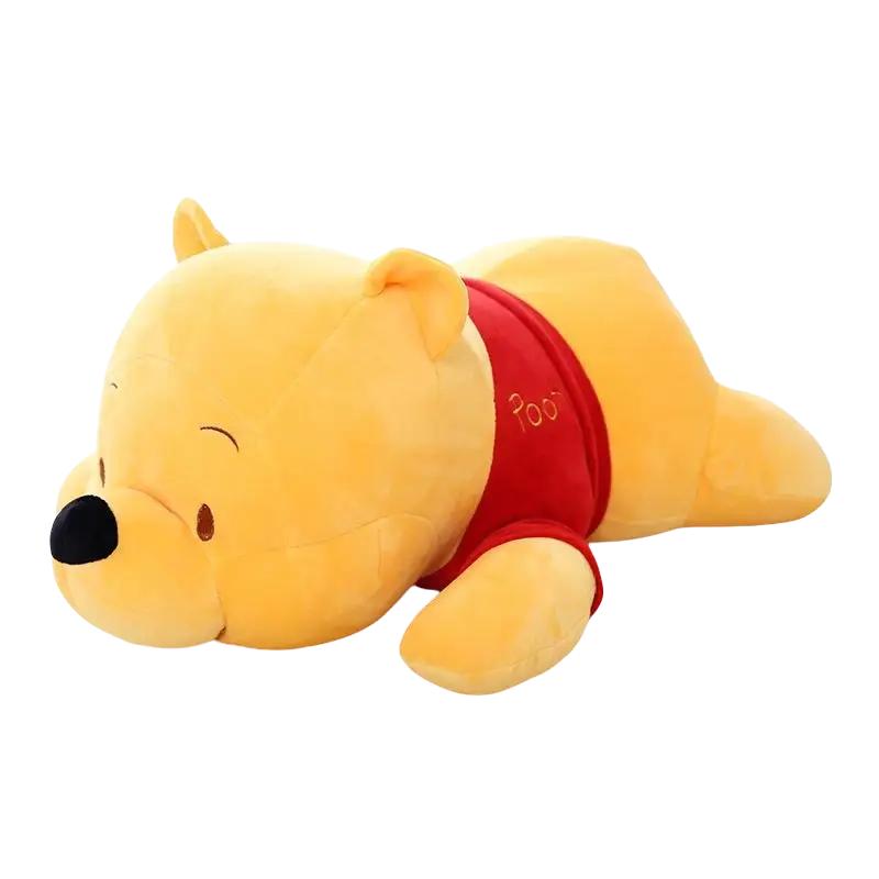 Winnie the Pооh Plush Toy Sleeping on the Bed with a Pillow for Children to Sleep with - Soft and Huggable