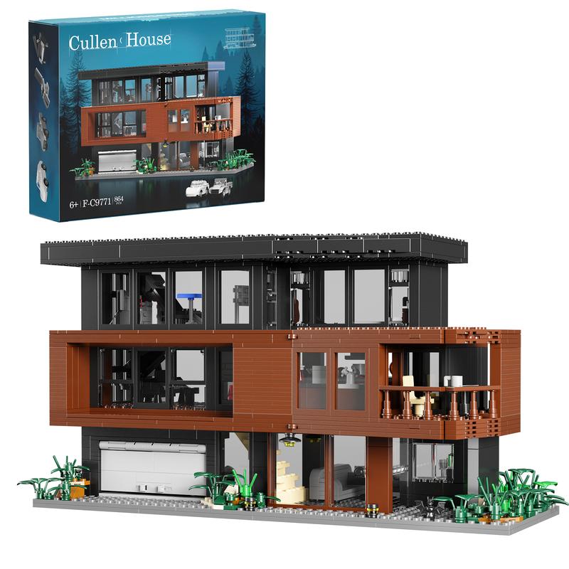 (864 pcs)Cullen House Building Blocks Set Collections model House , Realistic Details Inspired from the Classic Movie, Christmas Halloween Perfect Gifts for Kids and Fans