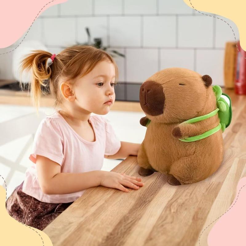 Capybara Plush Toy Cute Capybara Stuffed Animal with Turtle Bag Capybara Plushies 9inch Capybara Plush Capybara Stuffed Animals Plushies Birthday Gifts for Girls Boys Girlfriend