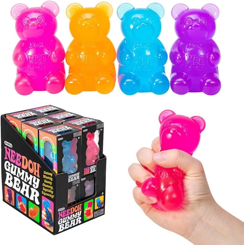 Gummy Bear - Sensory Fidget Toy - Assorted Colors - Ages 3 to Adult (Pack of 1)