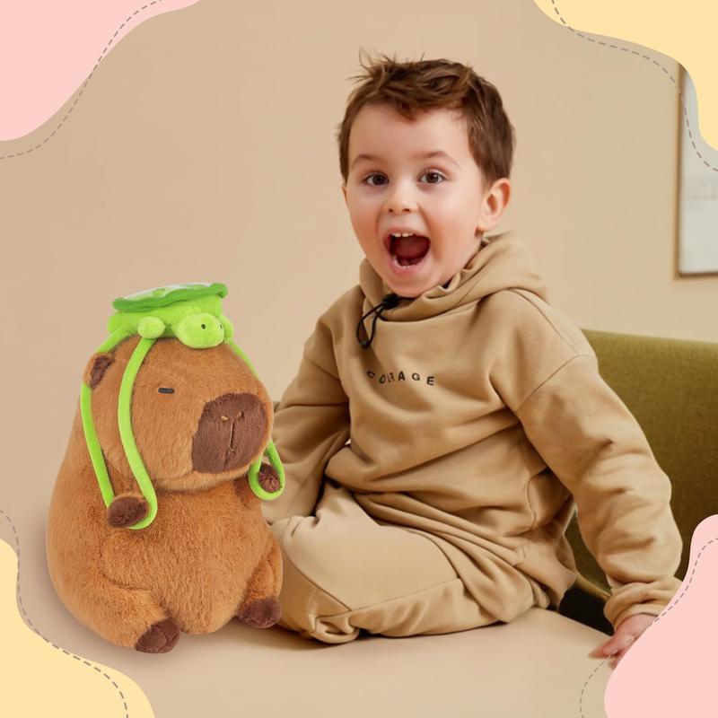 Capybara Plush Toy Cute Capybara Stuffed Animal with Turtle Bag Capybara Plushies 9inch Capybara Plush Capybara Stuffed Animals Plushies Birthday Gifts for Girls Boys Girlfriend