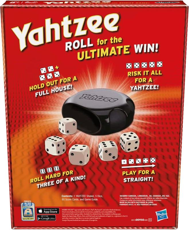 Hasbro Gaming Yahtzee - Board Game for Family and Friends