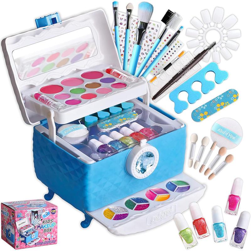 [FLASH SALE 51%]  Makeup Kit, FunKidz Washable Play Pretend 60 PCS Cosmetic Toys Make Up Box Gift, Christmas gift