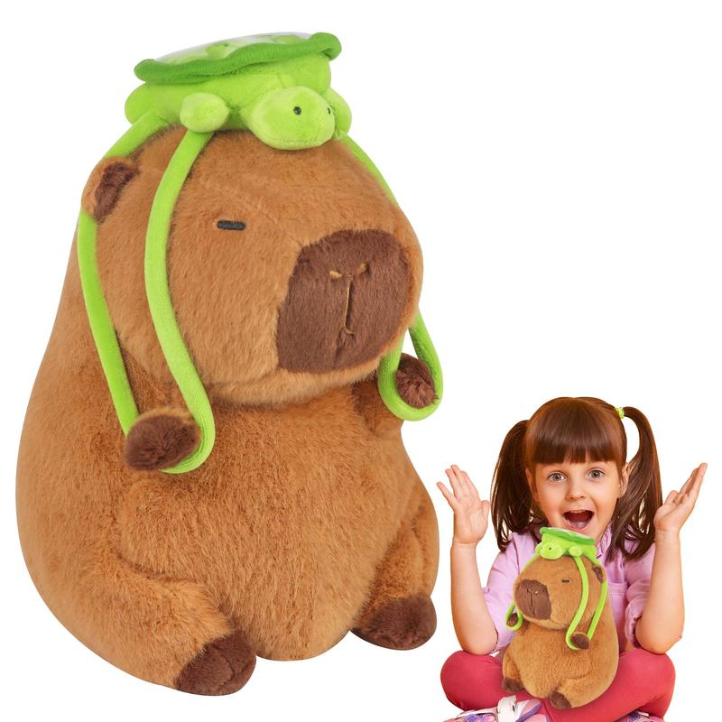 Capybara Plush Toy Cute Capybara Stuffed Animal with Turtle Bag Capybara Plushies 9inch Capybara Plush Capybara Stuffed Animals Plushies Birthday Gifts for Girls Boys Girlfriend