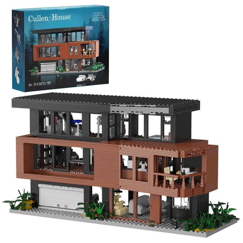 (864 pcs)Cullen House Building Blocks Set Collections model House , Realistic Details Inspired from the Classic Movie, Christmas Halloween Perfect Gifts for Kids and Fans