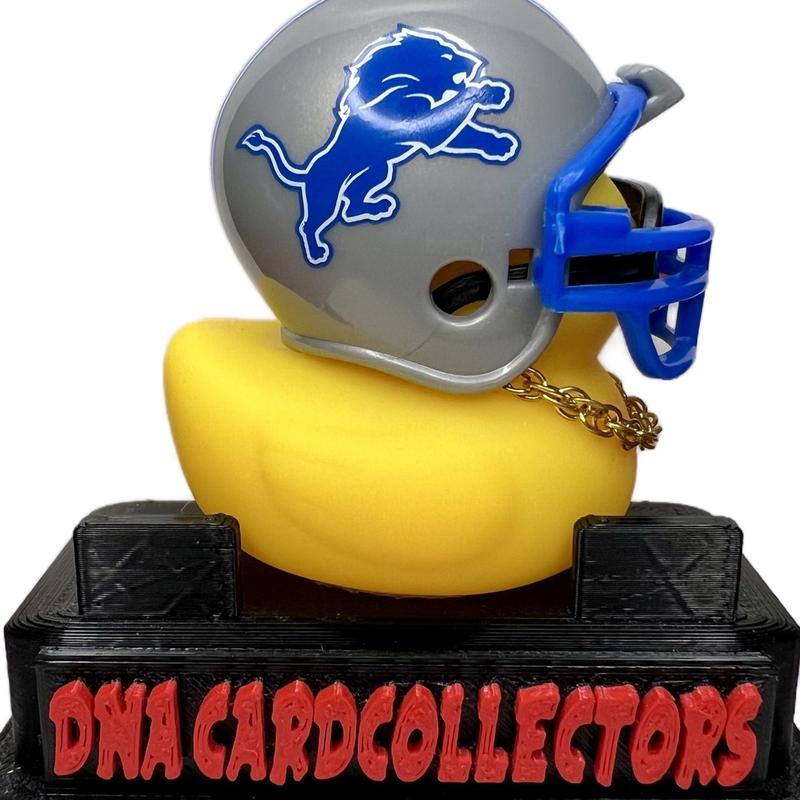 Collectible Rubber Duck Figurine with Sunglasses, gold chain, and football helmet