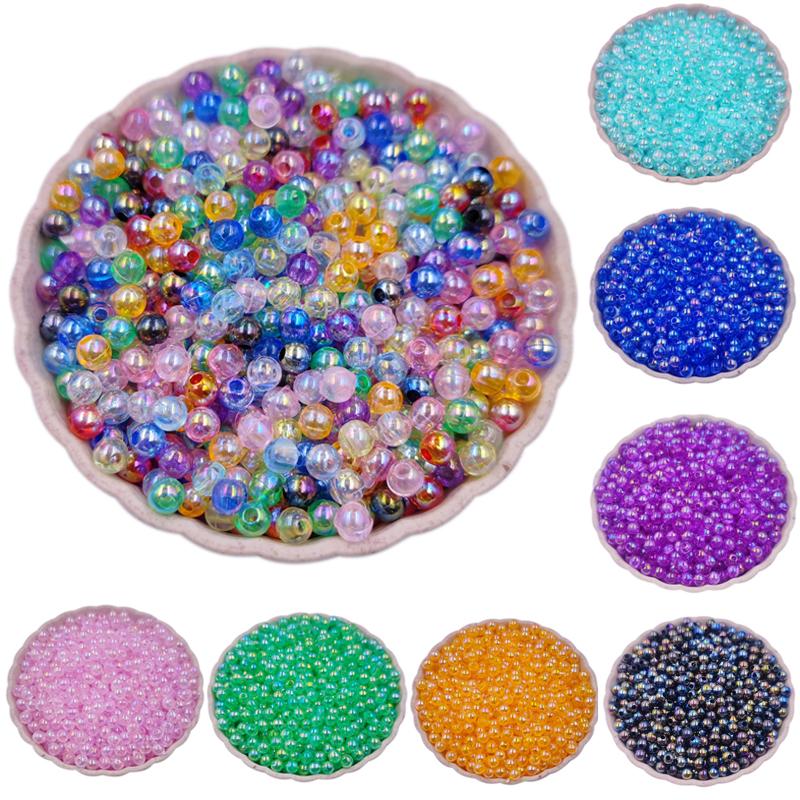 6mm 200Pcs 8mm 100Pcs DIY For Jewelry Making AB Color Round Loose Beads