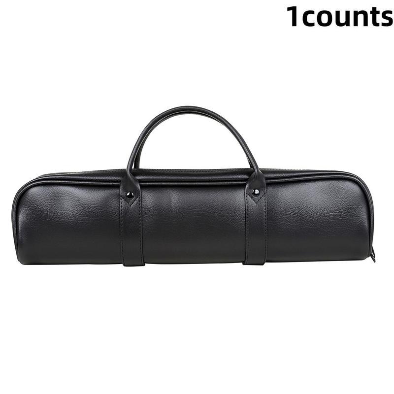 16 Hole Flute Case, PU Leather Flute Case with Strap, Musical Instrument Storage Bag, Music Accessories for Home & School