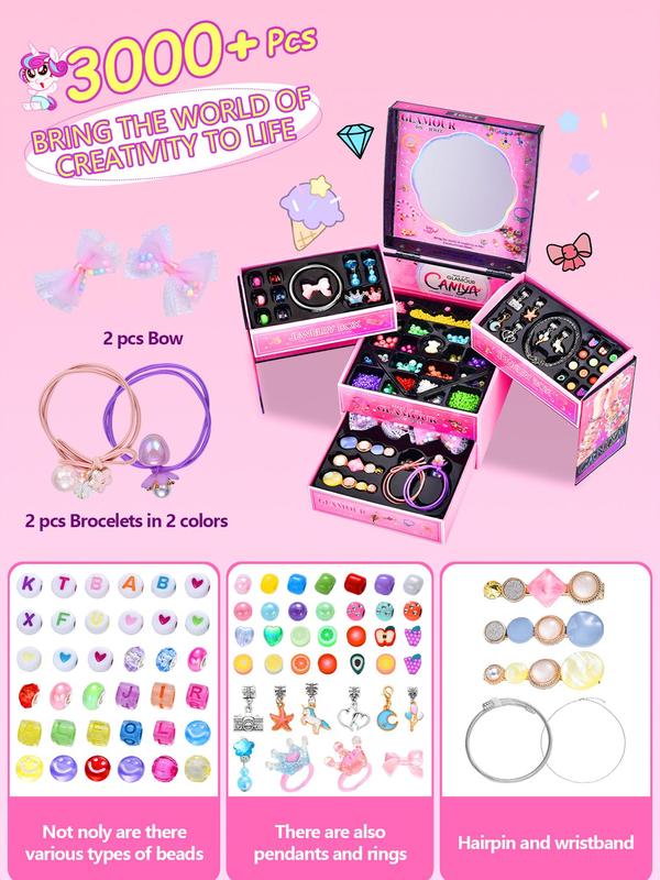 Jewelry Making Kit, Including Bracelet, Necklace, Headwear, Jewelry Making Kit, Fashion Accessories for Women & Girls, Ideal Holiday Gift