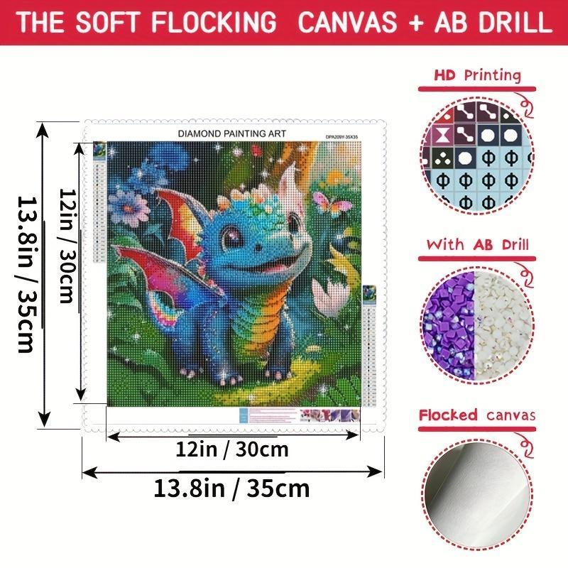 Cartoon Dinosaur Pattern DIY Diamond Painting Without Frame (1 Count), DIY Decorative Art Picture For Beginner, DIY Home Decor