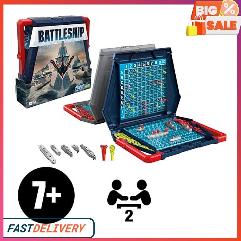 Battleship Classic Board Game, Strategy Game for Kids Ages 7 and Up, Fun for 2 Players