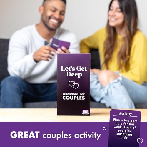 Let's Get Deep by Relatable Game for Couples, Great for Date Night Ideas, Stocking Stuffers for Women, Couples Gift, and Long Distance Relationship Christmas Gift, with 300 Question and Activity Cards