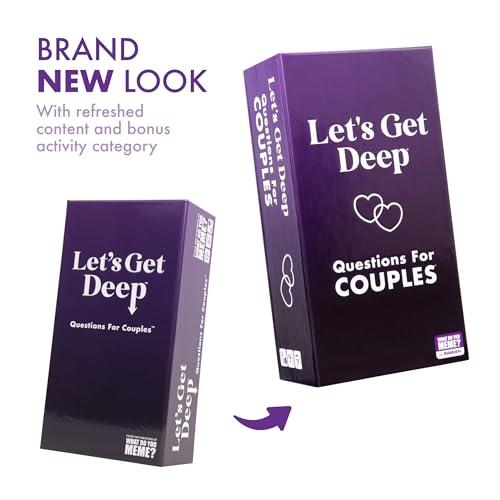 Let's Get Deep by Relatable Game for Couples, Great for Date Night Ideas, Stocking Stuffers for Women, Couples Gift, and Long Distance Relationship Christmas Gift, with 300 Question and Activity Cards