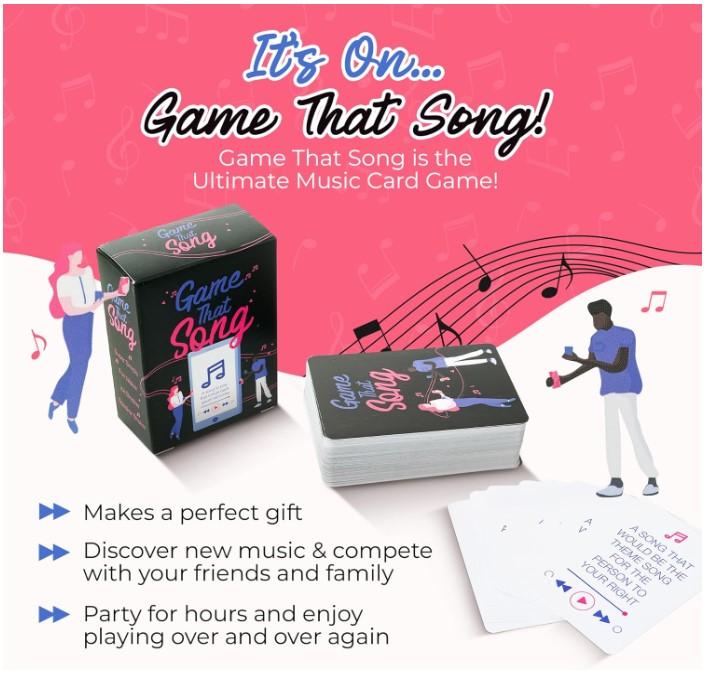 Game That Song - Fun Music Card Game for Adults and Teens - Compete to Play The Best Song- Makes A Great Gift for Music Lovers, Game Night, Karaoke or Singing