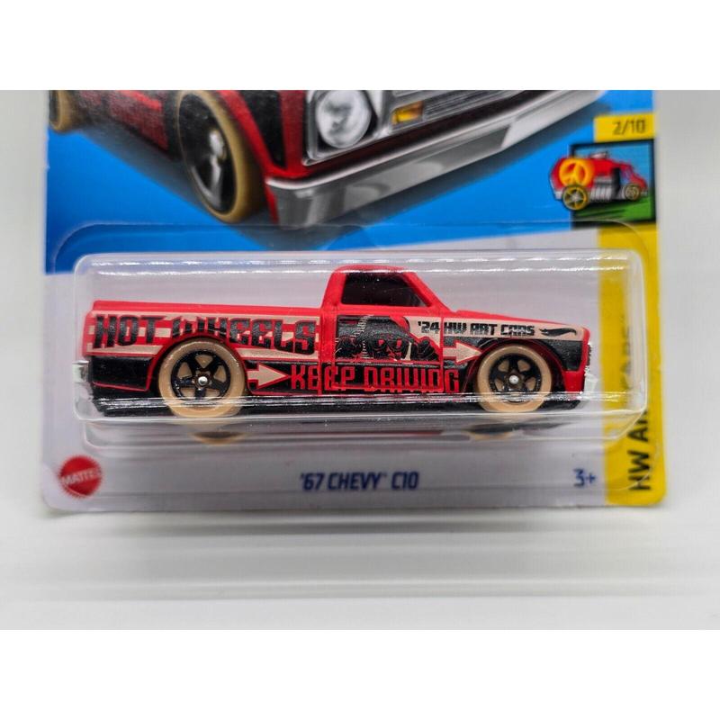 2024 Hot Wheels Red 67 Chevy C10 HW Art Cars #83