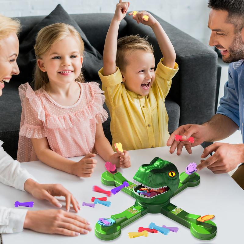 BABELONG Board Game by Dinosaur Feeding Game,Dinosaur Eat Bones Competitive Game,Party Family Outdoor Board Games for 1 to 4 Players, 15 Minute Game