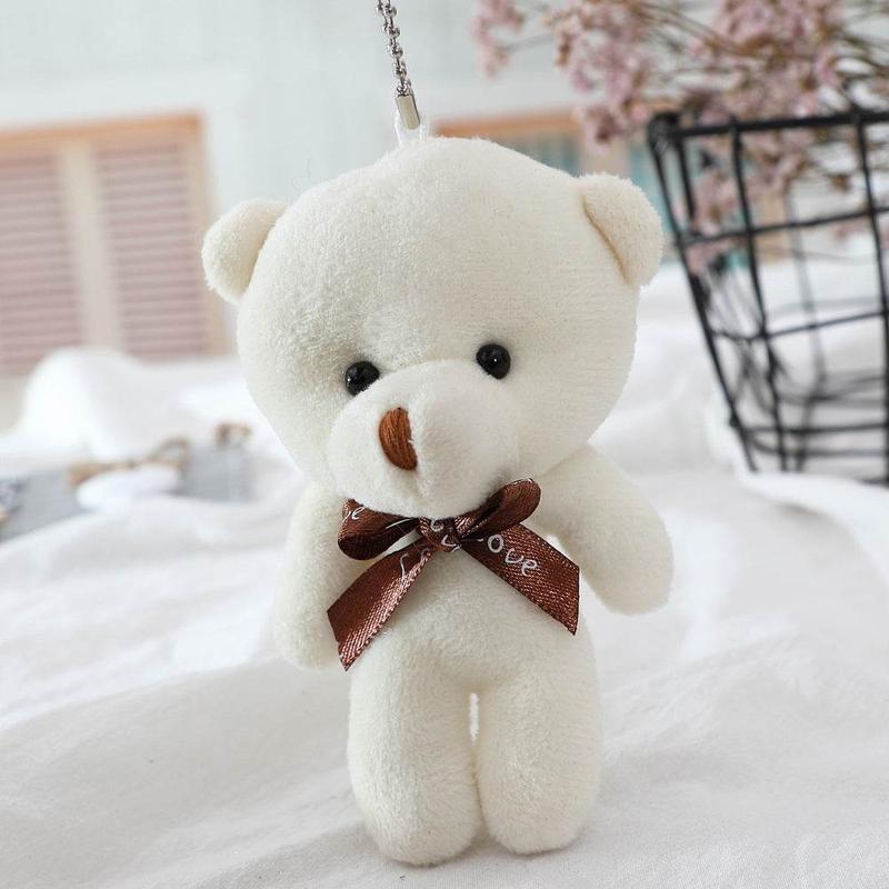 3 pcs Petite Soft Stuffed Animal Teddy Bear Doll Charm Pendant