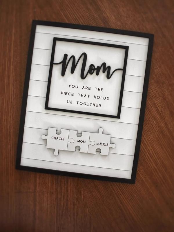 Custom Mothers Day Puzzle Sign | You are the Piece that holds us together | Mothers day gift | Personalized Gift for Mom | 2 - 16 Puzzle Pcs | 205