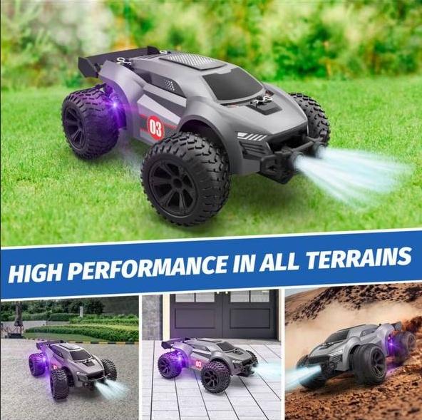 High-speed remote control car | 20km h Super durable design Equipped with 2 1000mAH batteries Ideal birthday gift and holiday gift for children aged 3-8