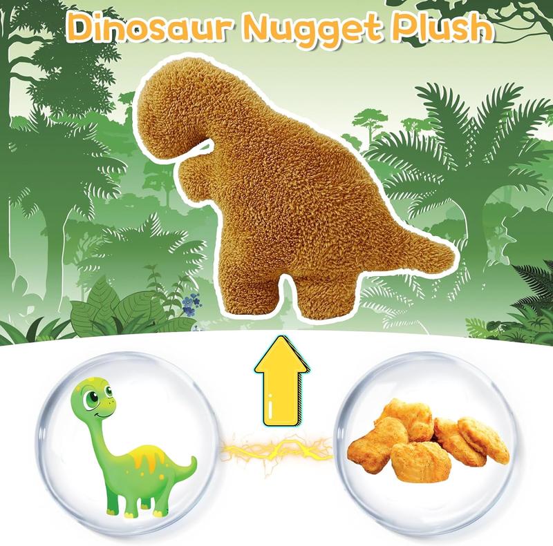 Dino nugget pillow, 13 'dino chicken nugget pillow plush toys, creative dinosaur plush animal doll boy and girl birthday gift, dinosaur family, dinosaur lovers