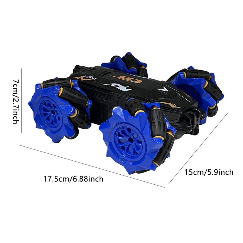 RC Stunt Car, 2.4GHz Indoor Outdoor All Terrain Electric 4WD Gesture Sensing Remote Control Car with Cool Light and Music, Double-Sided 360° Flips RC Cars Birthday Gifts Toy Cars