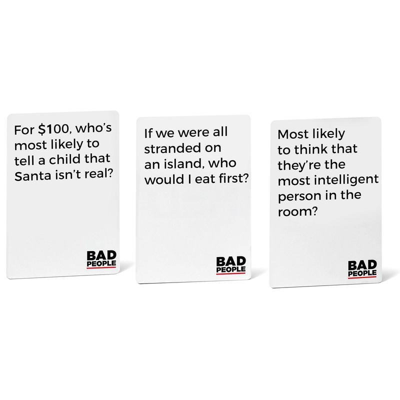 BAD PEOPLE Party Game - Green Expansion - 100 New Question Cards for The Hilarious Adult Card Game for Fun Parties & Board Games Night with Your Group - Find Out What Your Friends Really Think of You