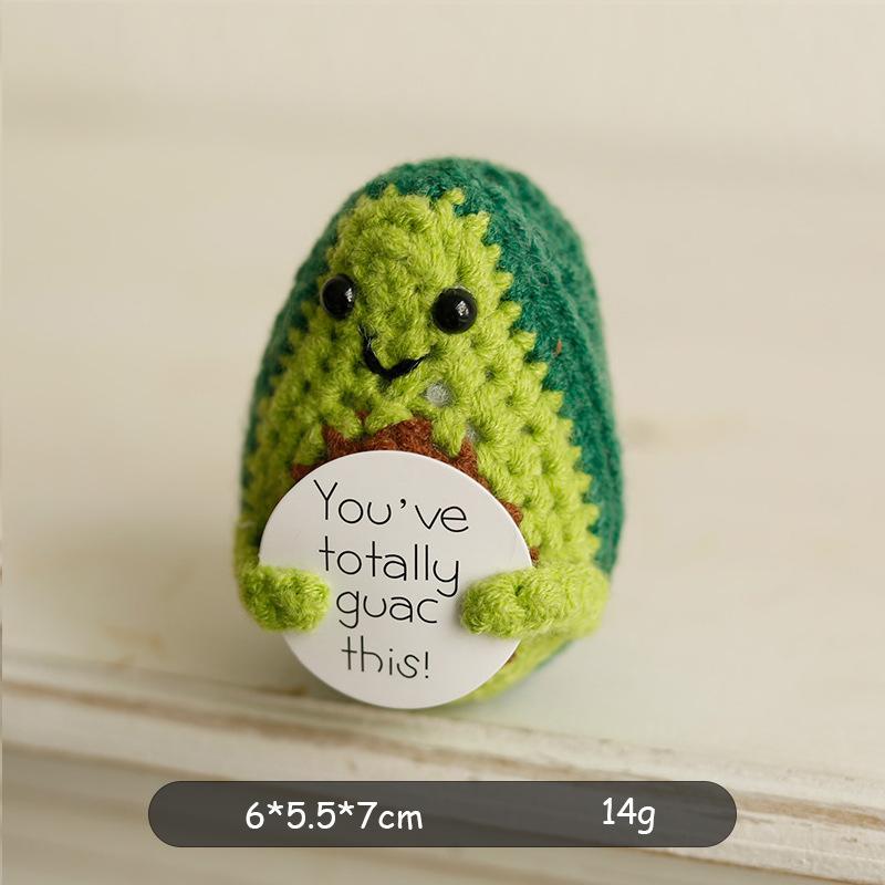 Cute Handwoven Positive Energy Potato Ornaments Handmade Crochet Support Emotional Pickles Cucumber Home Room Decoration Gifts