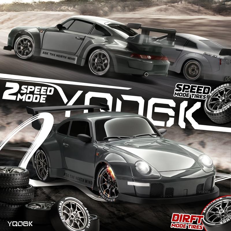 1:24 Remote Control Drift Car, 2. 4ghz 4WD RC Tail Strop Lights, Tires and Roadblocks Tools, Best Birthday, Halloween, Christmas Gift