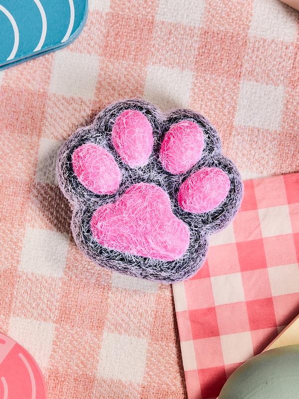 Tabasquishy Handmade Black-Fuchsia Kitten Paw Taba Squishy – Perfect Stress Relief Toy