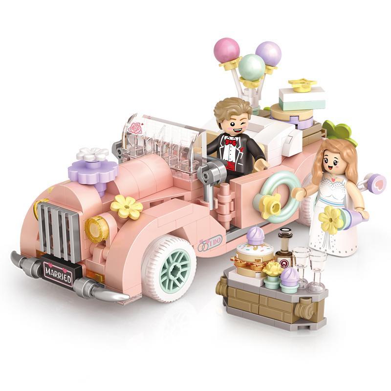 Car Model Building Block, Children's Educational Cartoon Hand-building Toy, Creative Desktop Decoration