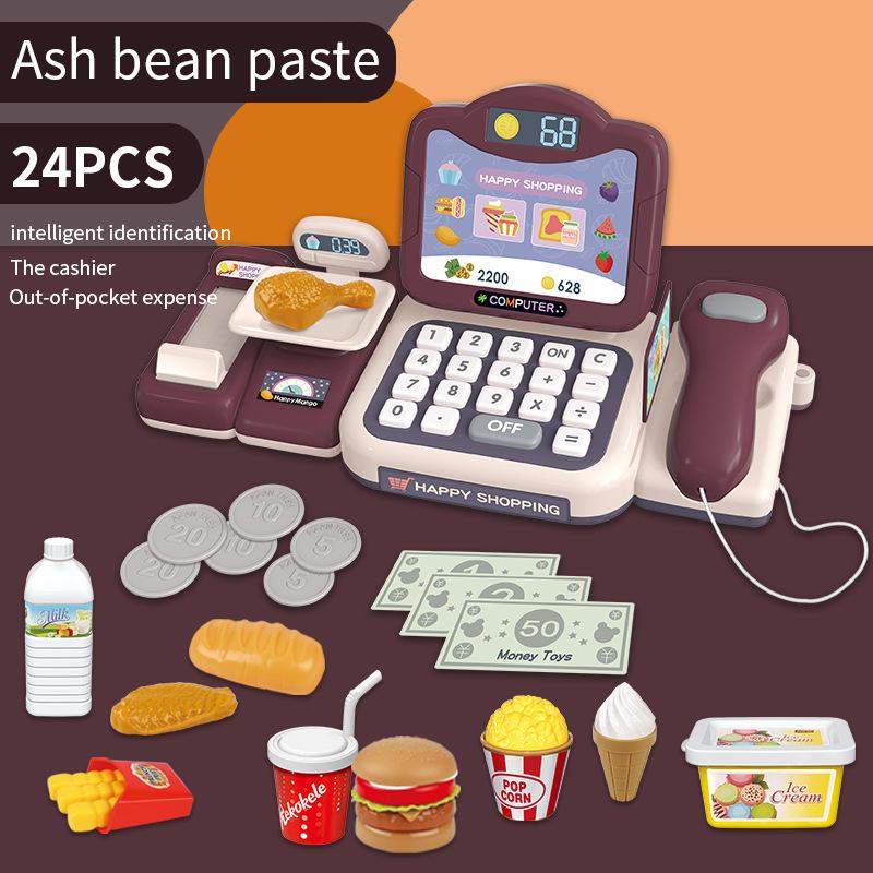 Interactive Cash Register Toy Set for Kids, Educational Fun with Sound Effects, Enhance children's interactive skills,24PCS Playset thanksgiving gift