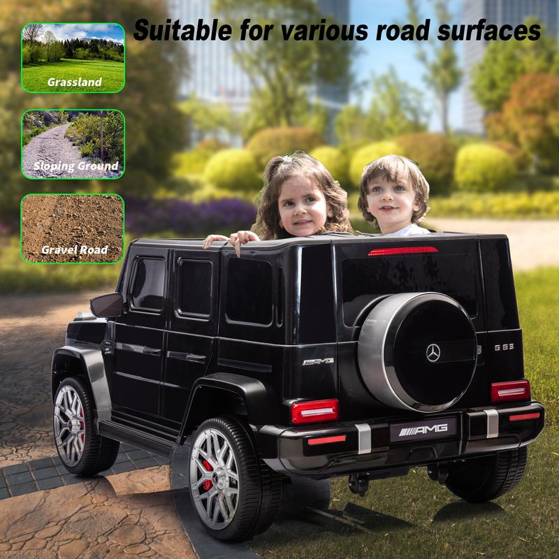 24V 2-Seater Ride on Car Licensed Mercedes-Benz G63 Powerful 4WD, with 7AH Big Battery, Remote Control, Soft Braking, LED Headlight & Music