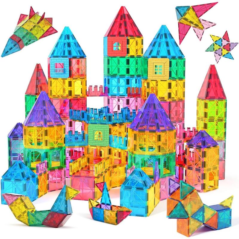 Magnetic Tiles Kids Magnetic Blocks Building Sets 3D Magnet Tile Building Blocks Toy Construction Educational STEM Toys Gifts for Toddlers Boys Girls 3 4 5 6 7 8 9 10 + Year Old