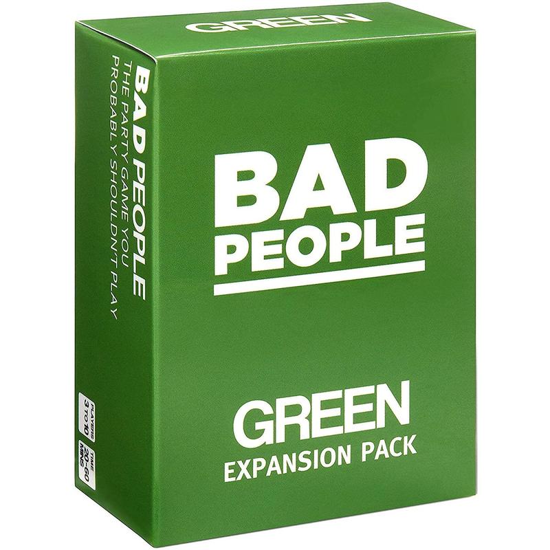 BAD PEOPLE Party Game - Green Expansion - 100 New Question Cards for The Hilarious Adult Card Game for Fun Parties & Board Games Night with Your Group - Find Out What Your Friends Really Think of You