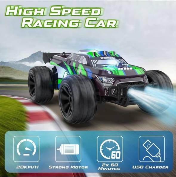 High-speed remote control car | 20km h Super durable design Equipped with 2 1000mAH batteries Ideal birthday gift and holiday gift for children aged 3-8