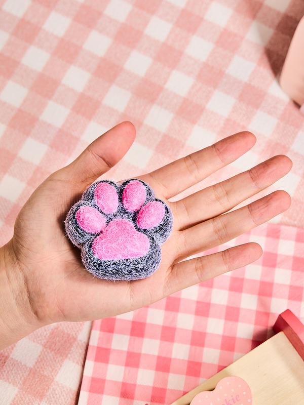 Tabasquishy Handmade Black-Fuchsia Kitten Paw Taba Squishy – Perfect Stress Relief Toy