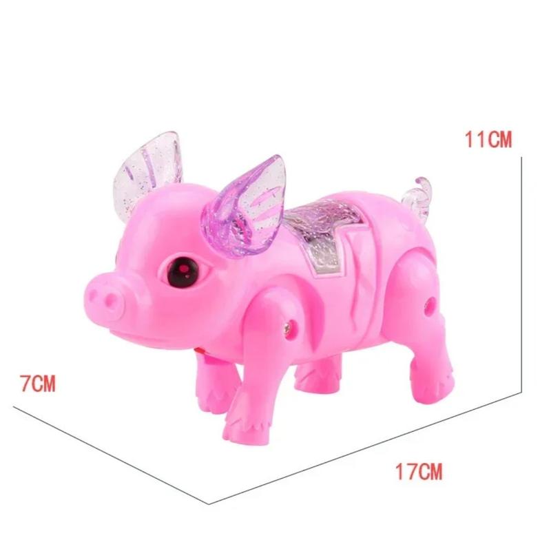 Cute Pink Electric Walking Pig with Light Music Children's Fun Toys