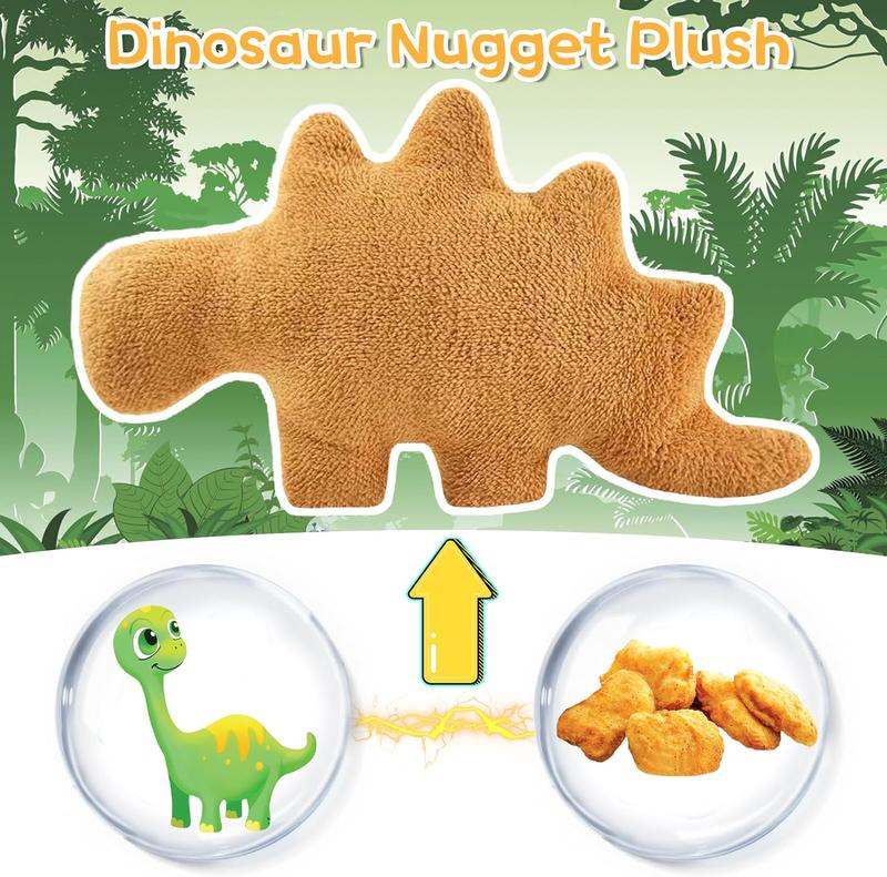 Dino nugget pillow, 13 'dino chicken nugget pillow plush toys, creative dinosaur plush animal doll boy and girl birthday gift, dinosaur family, dinosaur lovers