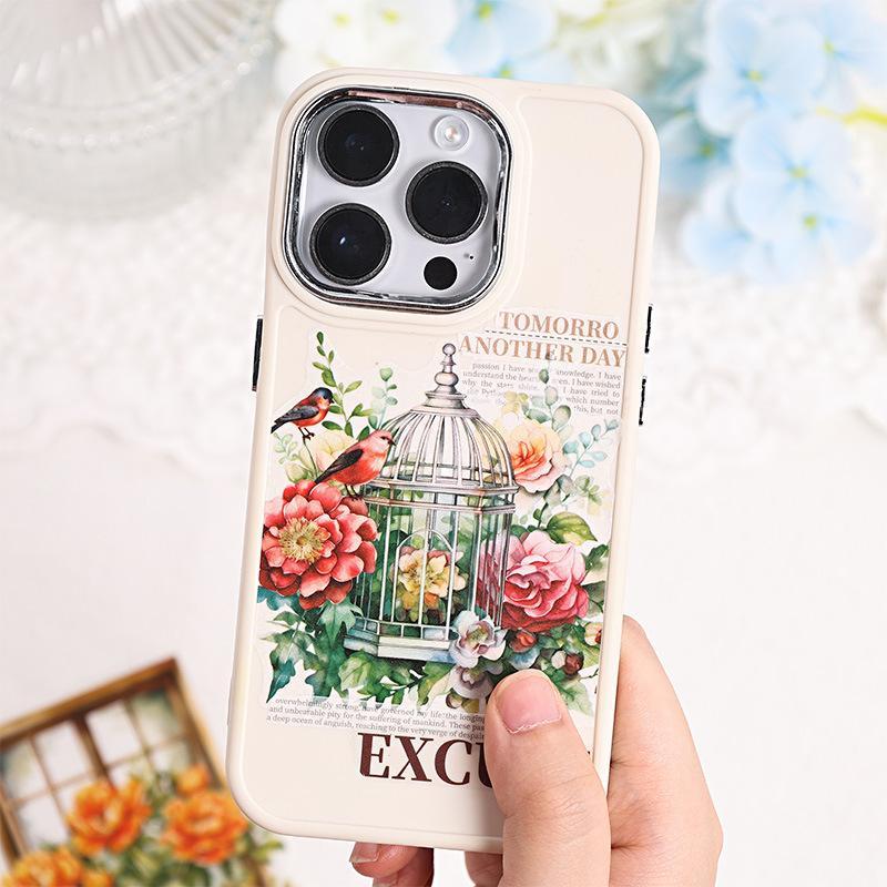 Vintage Flower & Furniture Pattern Sticker, 10pcs set Scrapbooking & Journal Making Material Paper, DIY Decorative Sticker for Stationery Computer Water Bottle